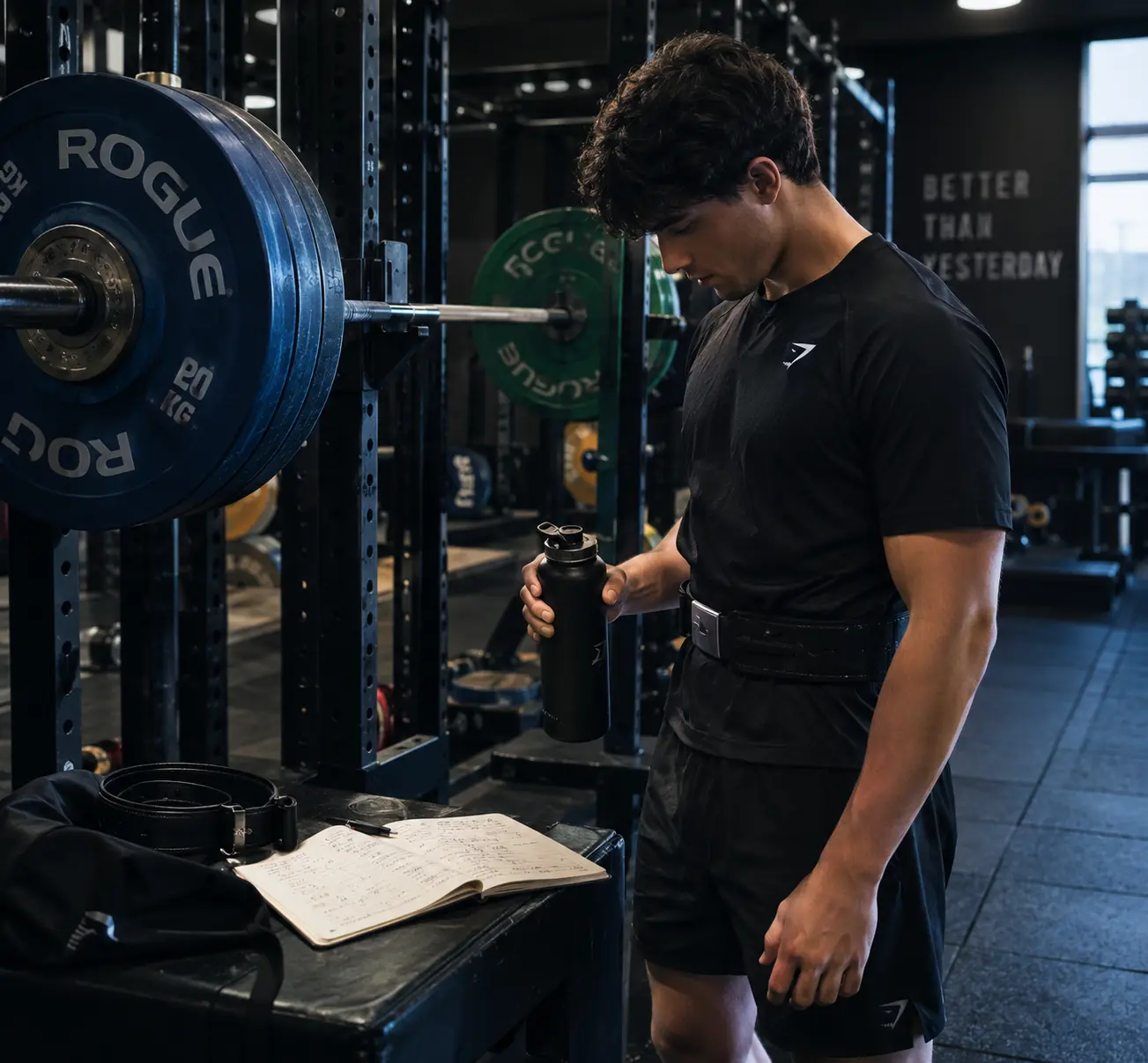 Person comparing full warm-up vs minimal warm-up before a squat session